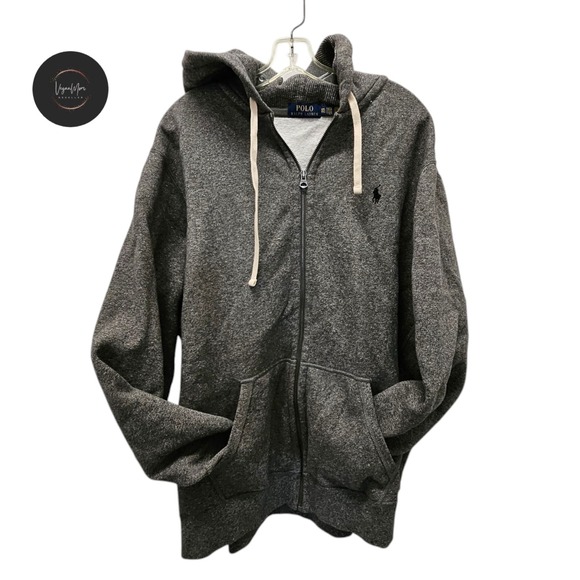Ralph Lauren Other - Polo Ralph Lauren Mens Gray Zip Up Hoodie Thermal Lining Hood 2XLarge